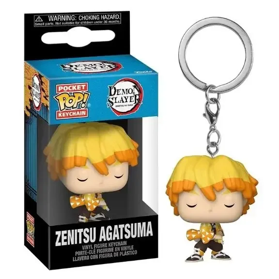thumbnail image 5 of FUNKO POP Demon Slayer NEZUKO KAMADO ZENITSU AGATSUMA TANJIRO INOSUKE HASHIBIRA llavero Pop de bolsillo colección modelo muñeca de juguete, 5 of 5