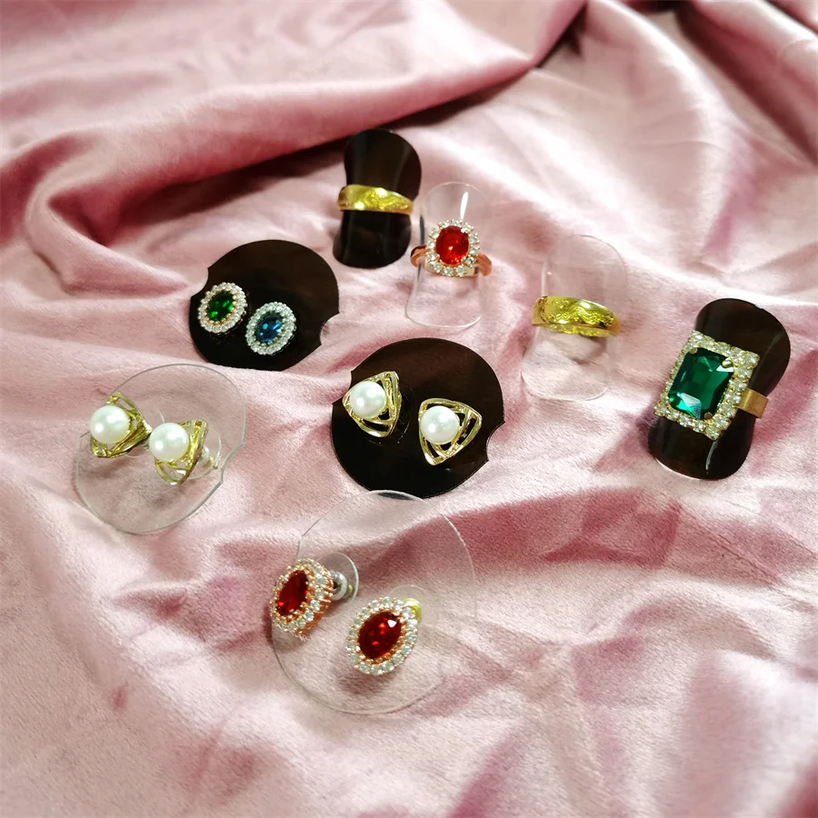 Wholesale100Pcs/lot Ring Display Sheet Plastic Rings Organizer Jewelry Storage Holder Small Size Dia 3.8Cm