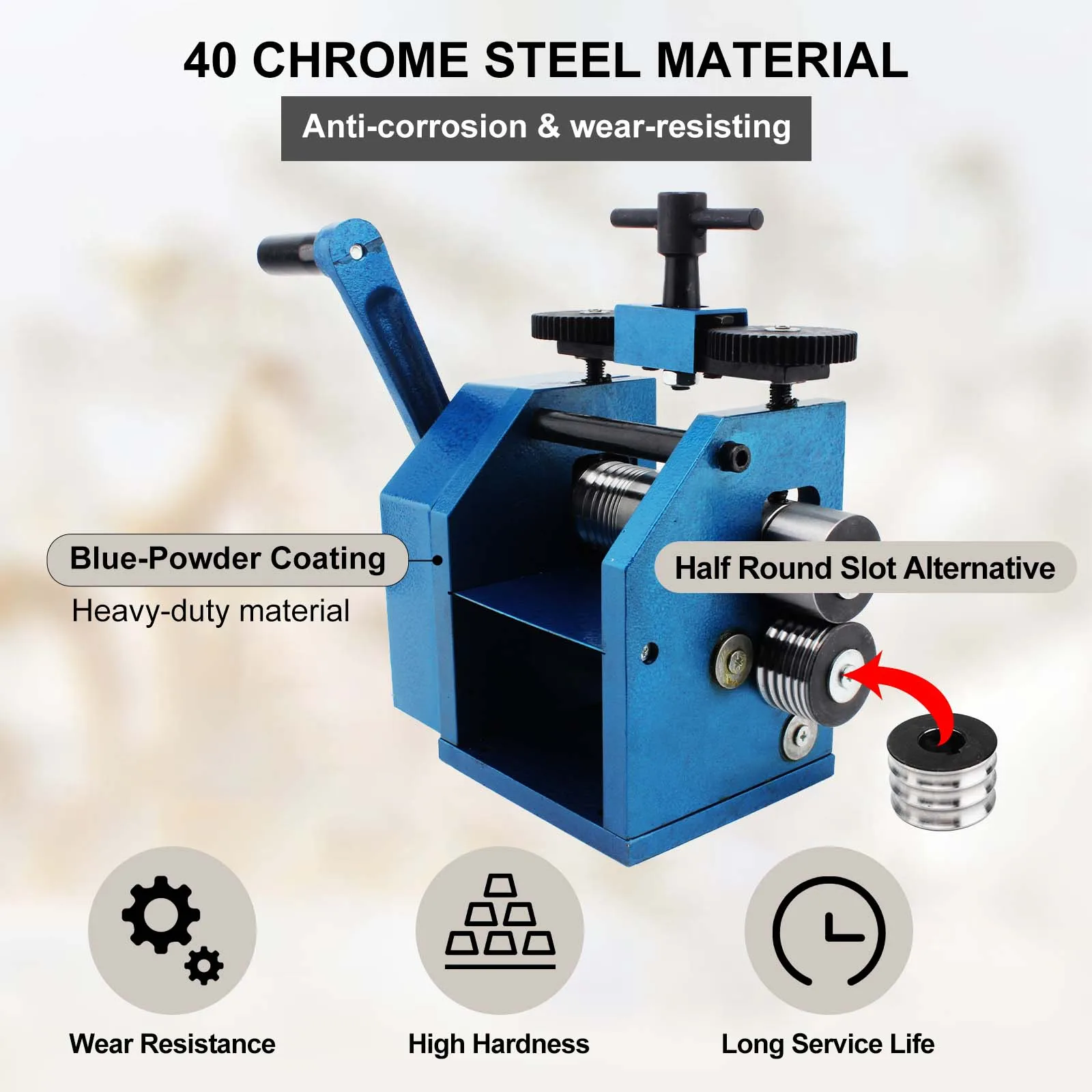 金属シート/ワイヤー/フラットプレス用の手動ローリングミルマシン