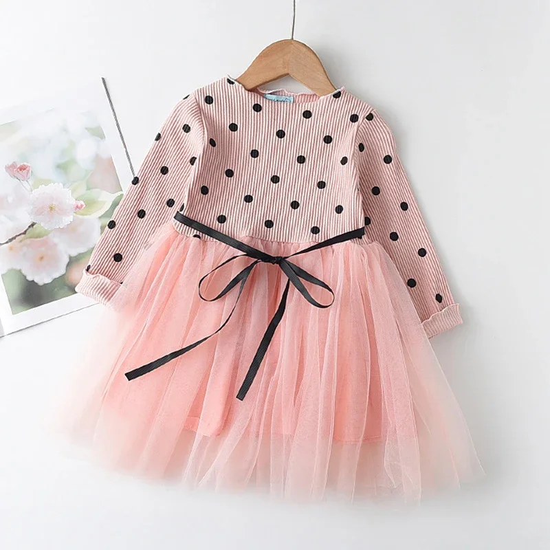 Toddler Girls Dress Knit Casual Costume Rainbow Girl Christmas Party Dresses