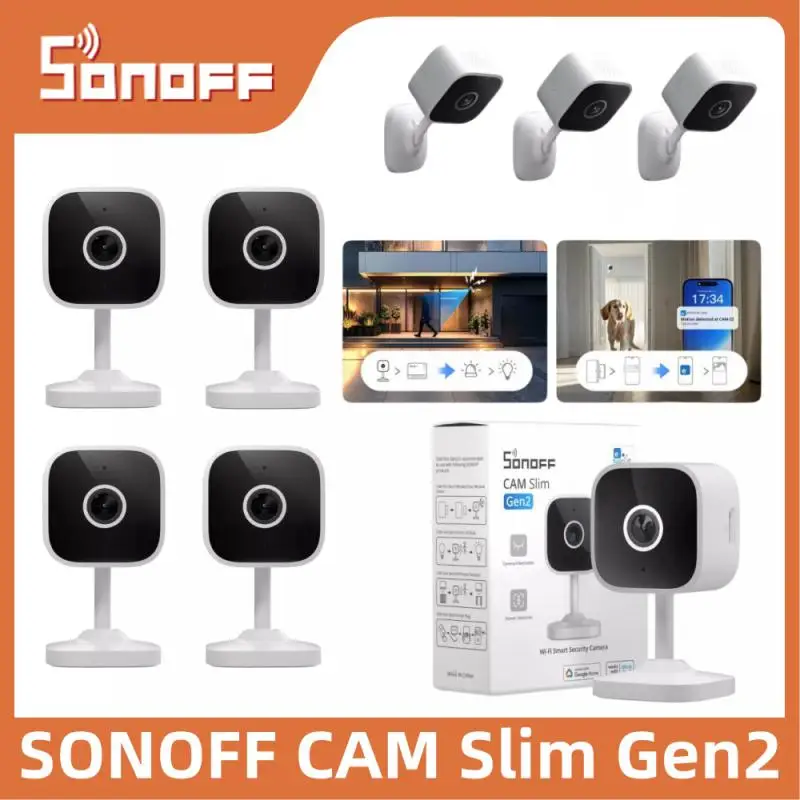 SONOFF CAM Slim Gen2 1080P HD WiFi Security Camera Two-way Audio Human Detection With Night Vision Works with Smart Assistants smart security camera