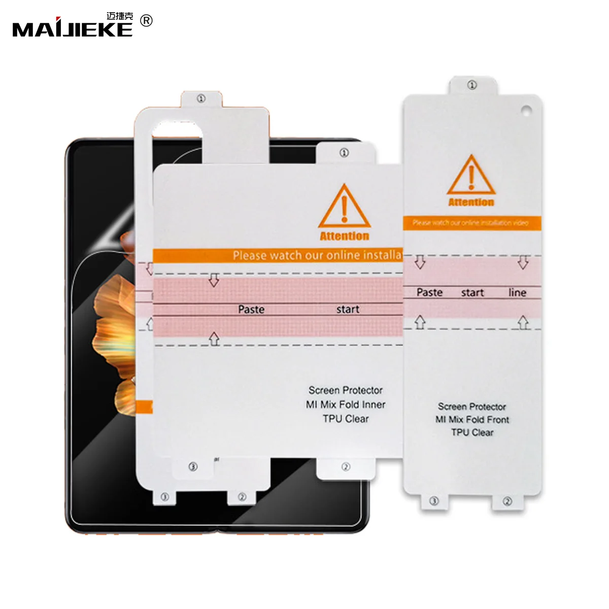 Pellicola In Gel Idrogel Microcristallino Trasparente Hd Per Xiaomi Mix Fold Front Back Tpu Screen Protector