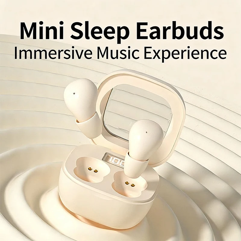 Sleek Wireless Bluetooth Earphones - Compact & Invisible with Premium Bass Sound