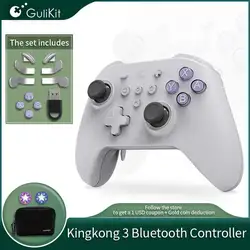 GuliKit KK3 MAX Bluetooth Controller,Wireless Gamepad with Hall Joystick NS39for Nintendo Switch/NS OLED/PC/MacOS/IOS/Steam Deck