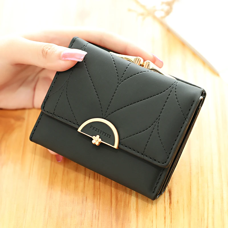 

Women's Purse Leather Fashion Design Women Wallet Ladies Purse Brand PU Short Female Wallet Coin Card Holder Money Credit