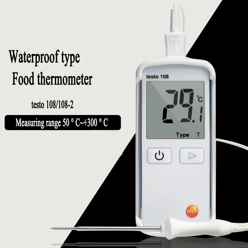 Testo 108 Waterproof Temperature 0563 1080 Type K Waterproof Food  Thermometer - AliExpress