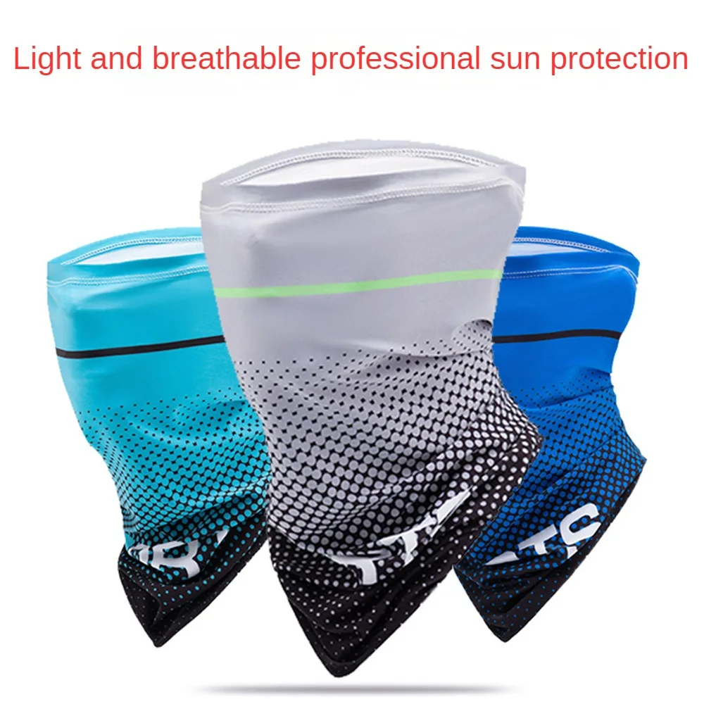 Ice Silk Cycling Face Mask protezione solare assorbimento del sudore escursionismo campeggio caccia collo tubo sciarpa Bandana moto sciarpa magica