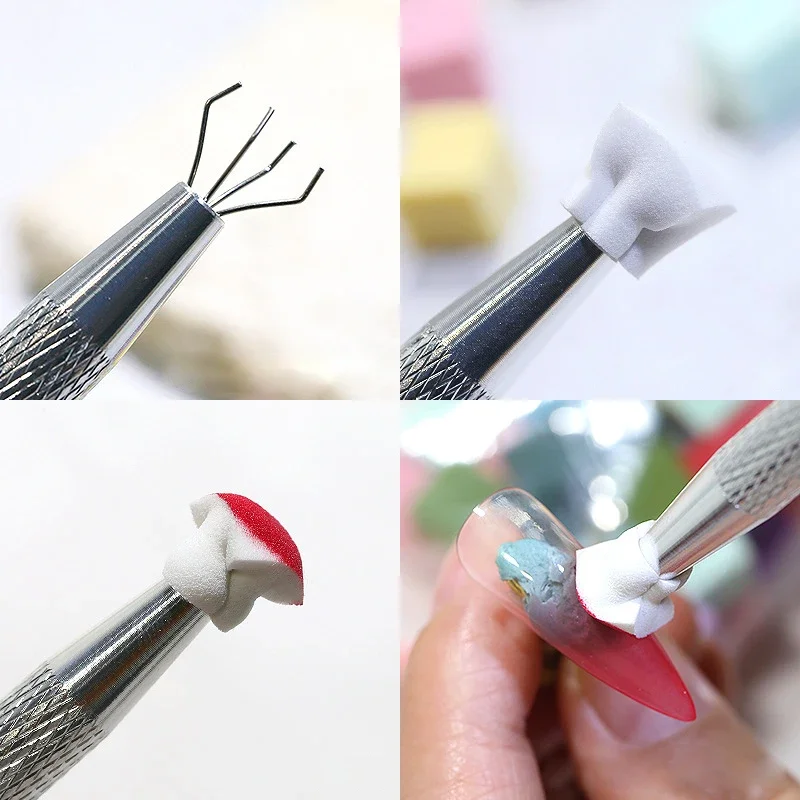 Square Nail Art Sponge Brush Gradient Nail Brush Gel Polish Design Nail Sponge Grab Pen Manicure Tool Professional Painting Tool 3
