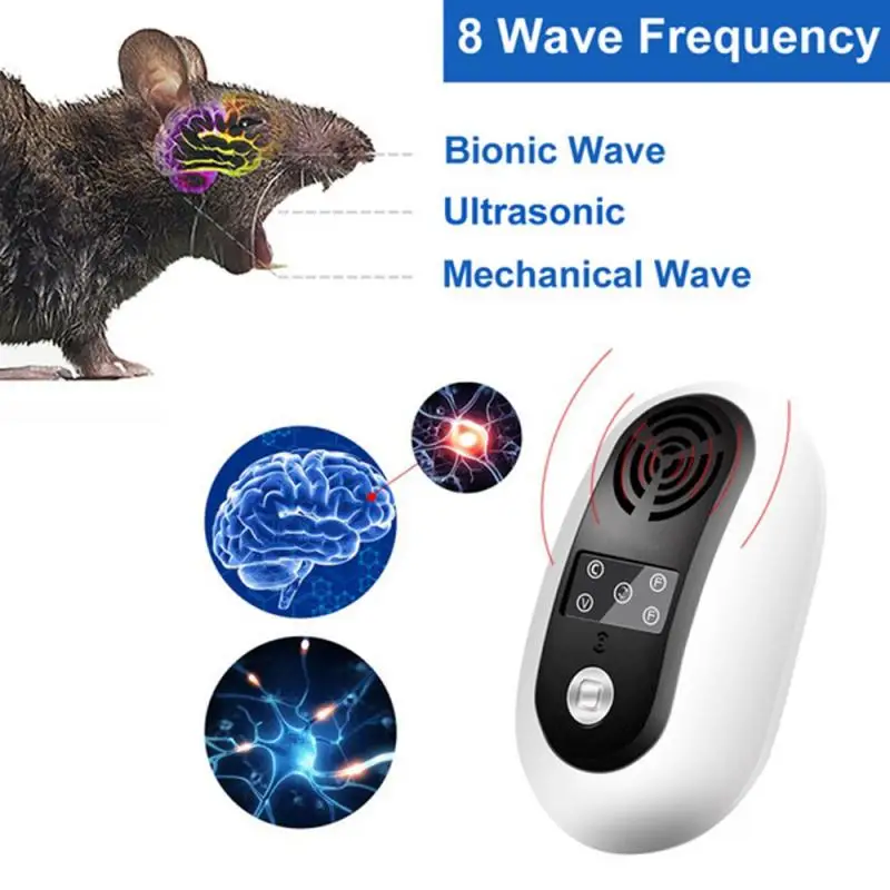 Ultrasonic Eletrônico Mosquito Repelente, Dispositivo De Rato, Barata Controle De Repelente De Pragas, agregado familiar PestInsect Rats Aranhas