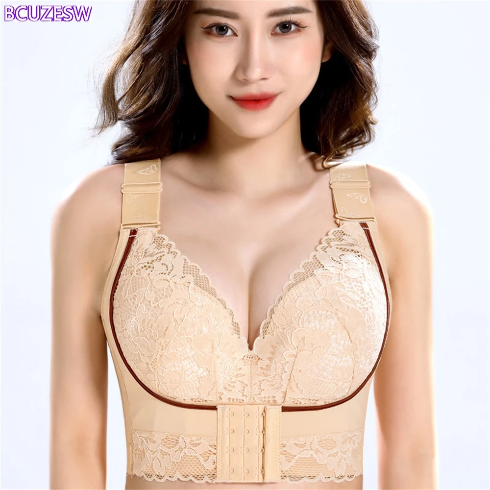 Push Up Bra Wireless Plus Size Women's Breathable and Comfortable Full Coverage Seamless Bra Plus SIZE CDE Cup