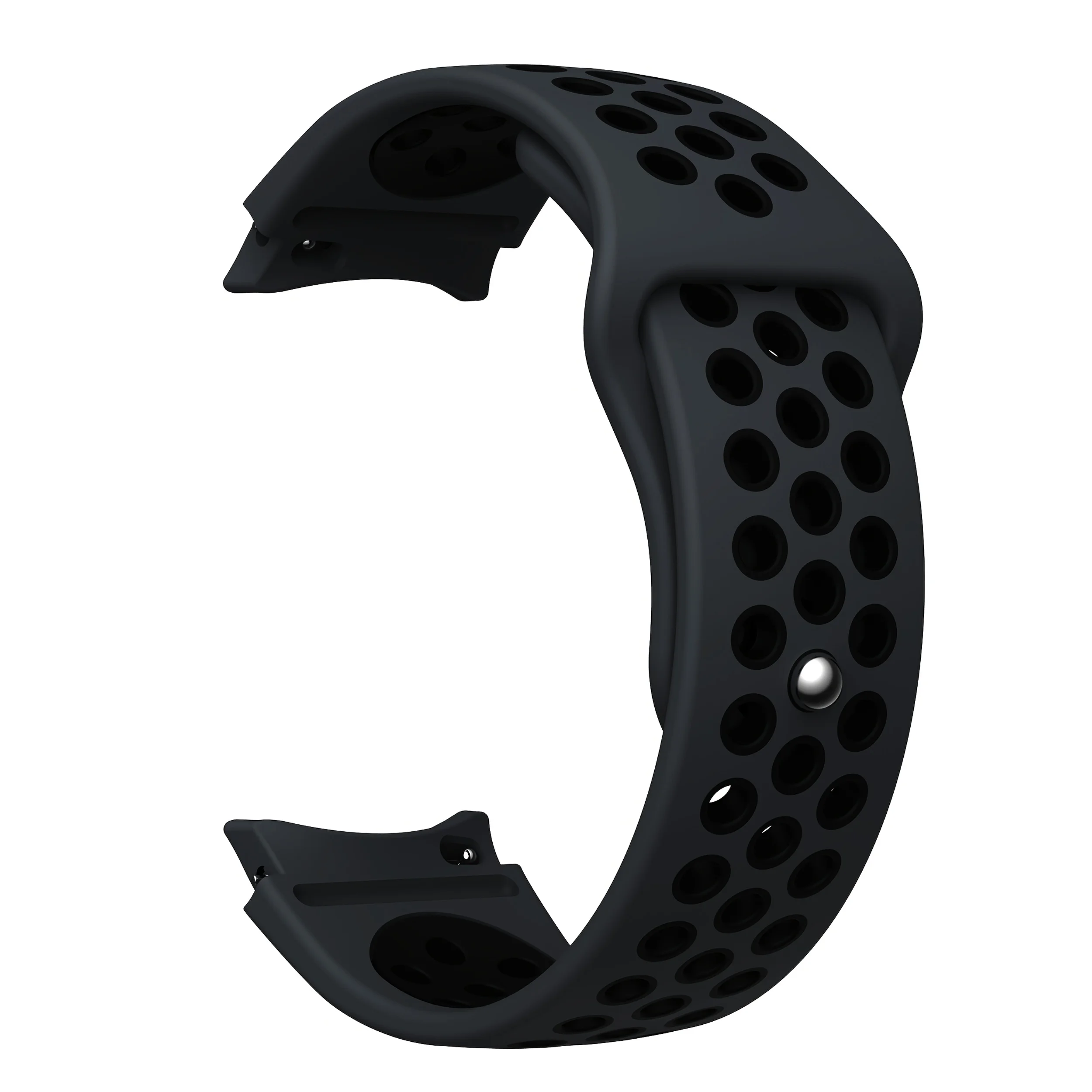 Dual-Tone Silicone Sport Watch Band with Breathable Holes