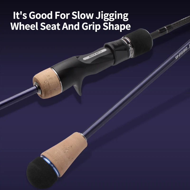Kawa New Slow Jigging Fishing Rods M/MH/H 1.83m Lures 180-500g Saltwater Boats Casting Rods High Carbon Sea Boat Pole Light Rods