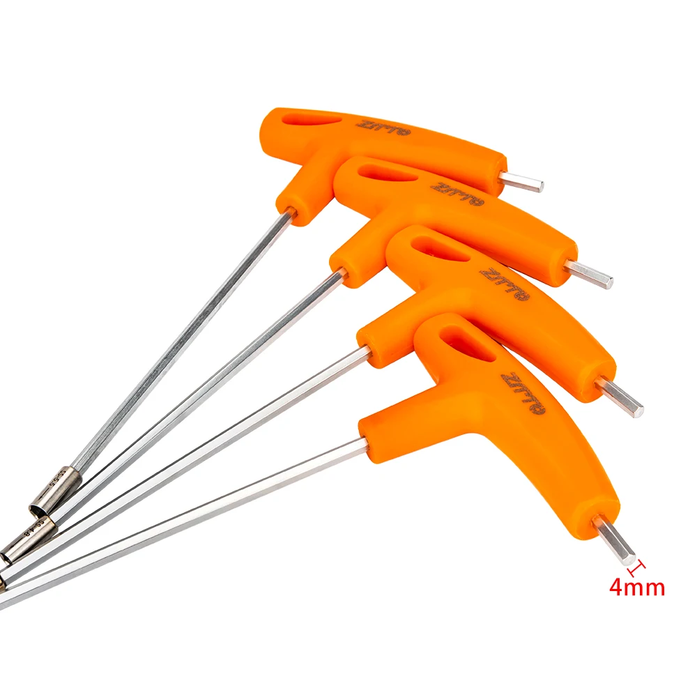 ZTTO 3.2/3.6/4.8/5.5mm Bike Concealed Spoke Wrench T Shaped Sleeve Built-in Spoke Tool Hex Sockets Multi functional Repair Parts