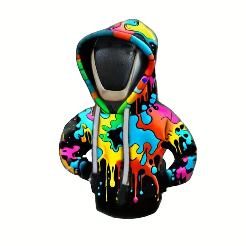 4Optional-Colorful hooded car gear shift knob cover Polyester dustproof accessories Exclusive Gifts for Car Enthusiasts
