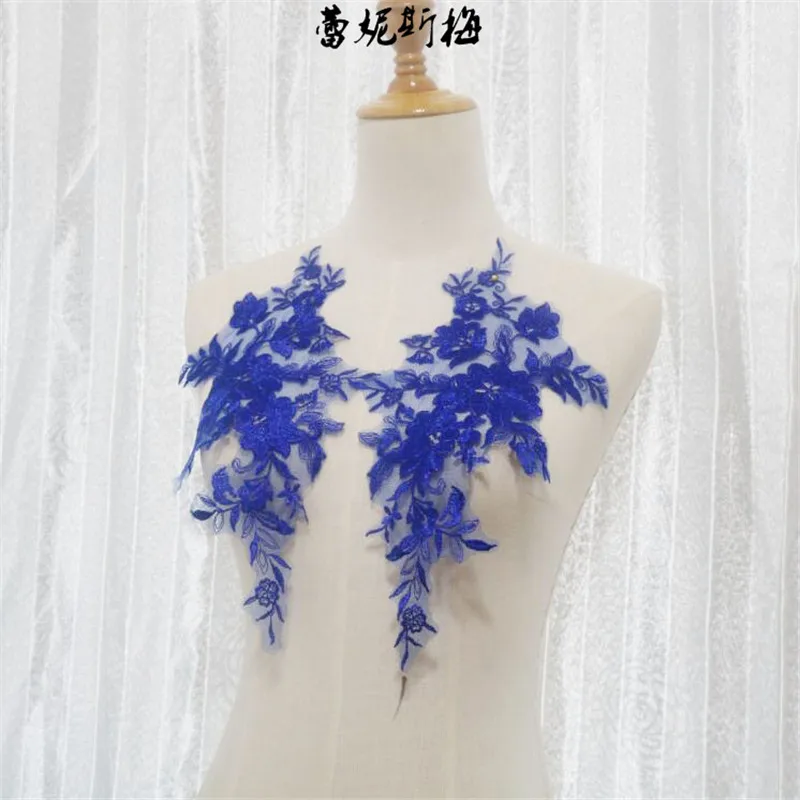 Elegant Floral Embroidery Lace Applique – 45 Colors Wedding Dress Trims