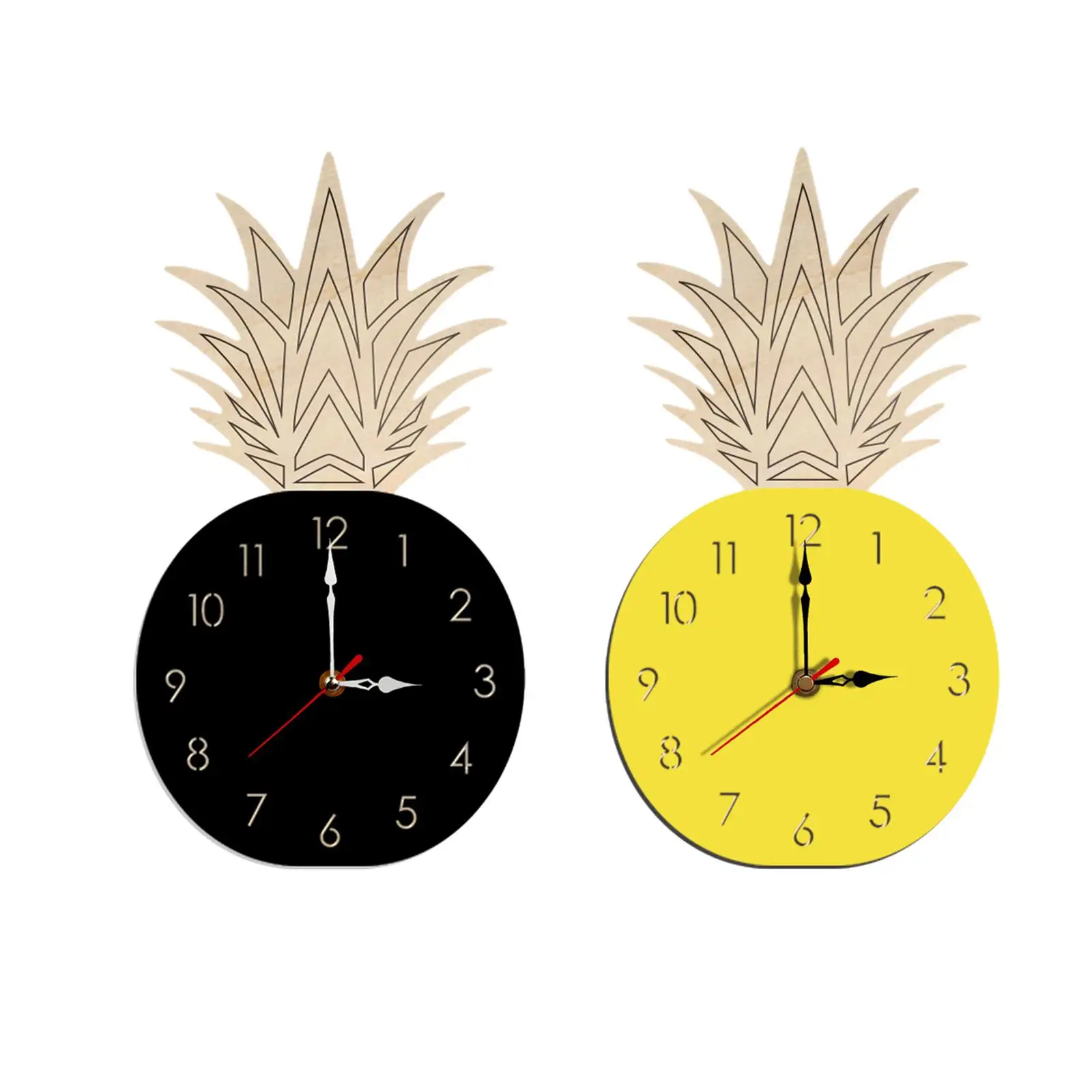 Pineapple Fruit Wall Clock Silent Cartoon for Office Kitchen Home Decoration