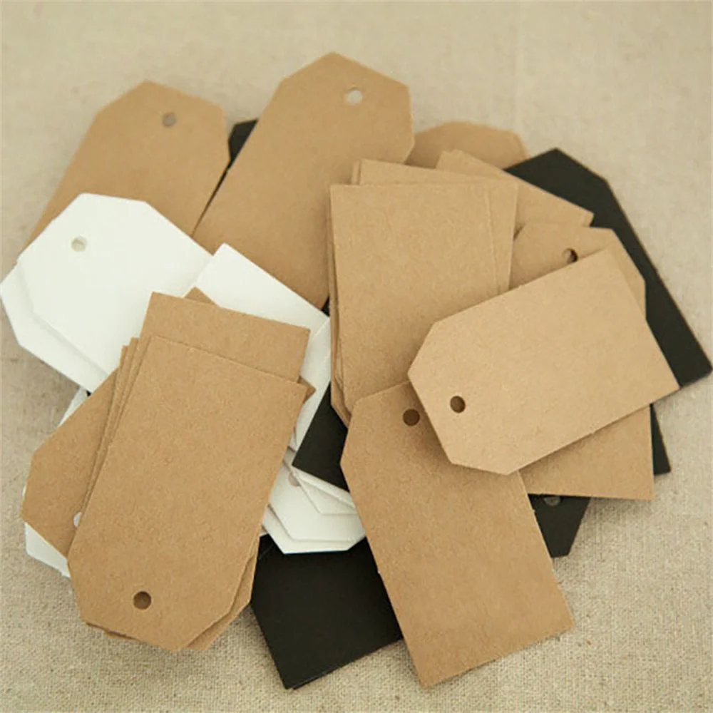 990pcs 7x4cm Paper Tags Gift Clothing Hang Tags