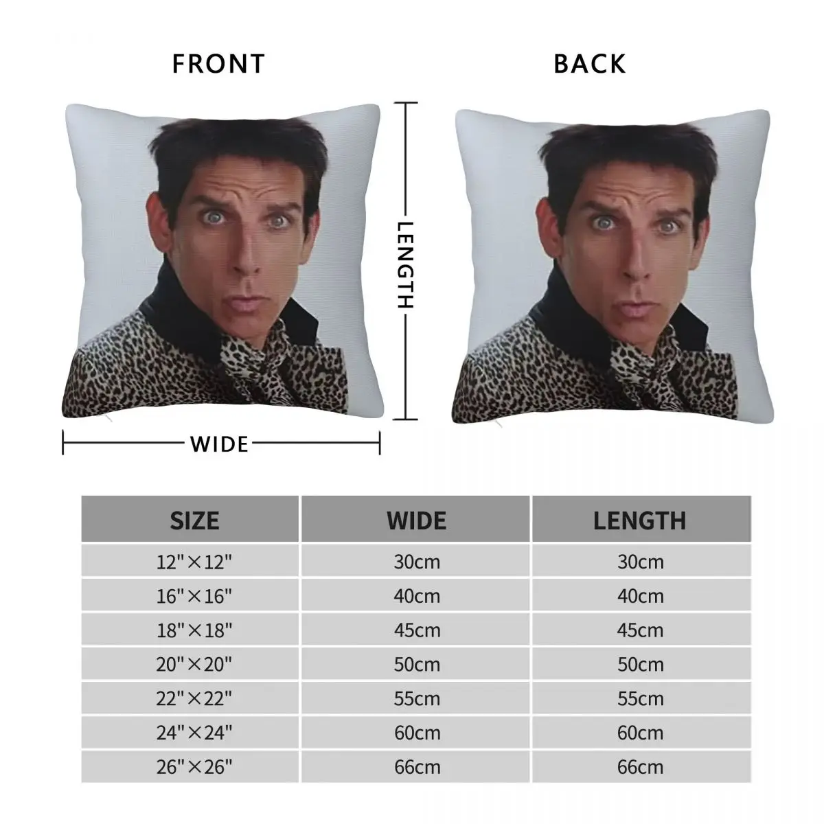 Zoolander 응시 블루 스틸 스퀘어 베개 커버 폴리 에스터 리넨 벨벳 패턴 우편 장식 베개 케이스 자동차 쿠션 커버 도매