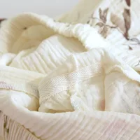 2026 New Spring and Autumn Women's Pajama Set 100% Cotton Crepe Long Sleeve Long Pants Two Piece Set Loose Enlarged Home Clothes - Image 6