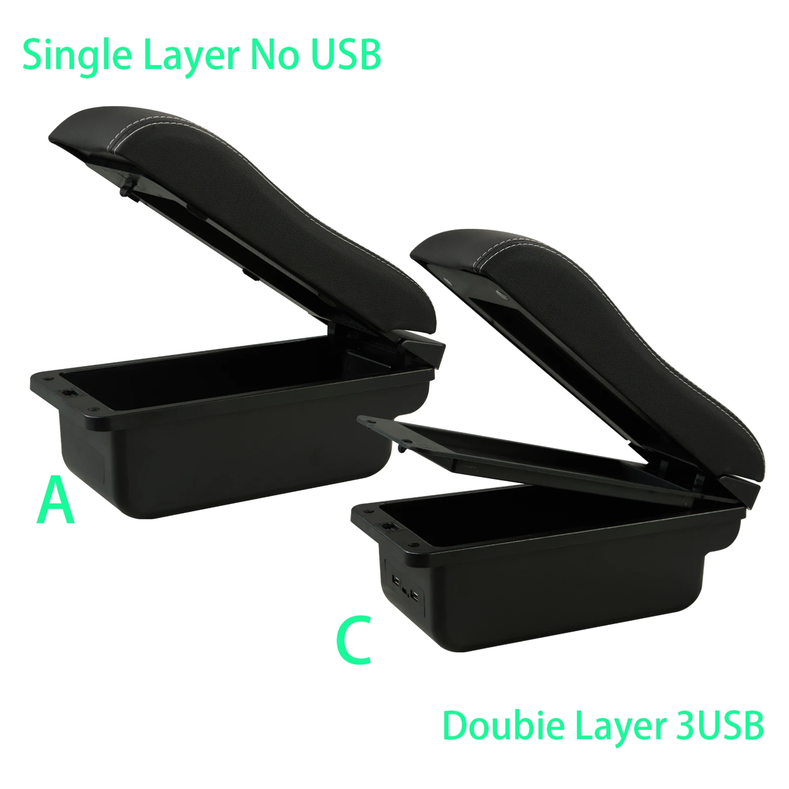 피아트 500용 암레스트 박스, 피아트 크로노스 차량용 암레스트, 자동차 수납 박스, 전용 높이 조절 인테리어 디테일 개조 액세서리