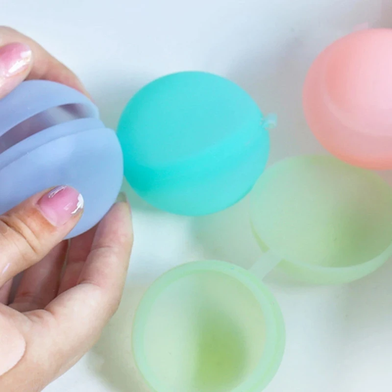 Water toys water balloons inflatable swimming pool toy inflatable water toys inflatable ball toys reusable water fighting balls adults kids summer swimming pool silicone water playing toys pool bomb balloons games