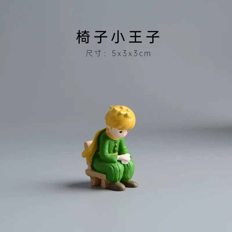 The Little Prince Miniatures Cartoon Little Fox Resin Toys Rose B612 Model Desktop Decoration Handicraft Figurine Art Doll miniature figurines,3d printed toy