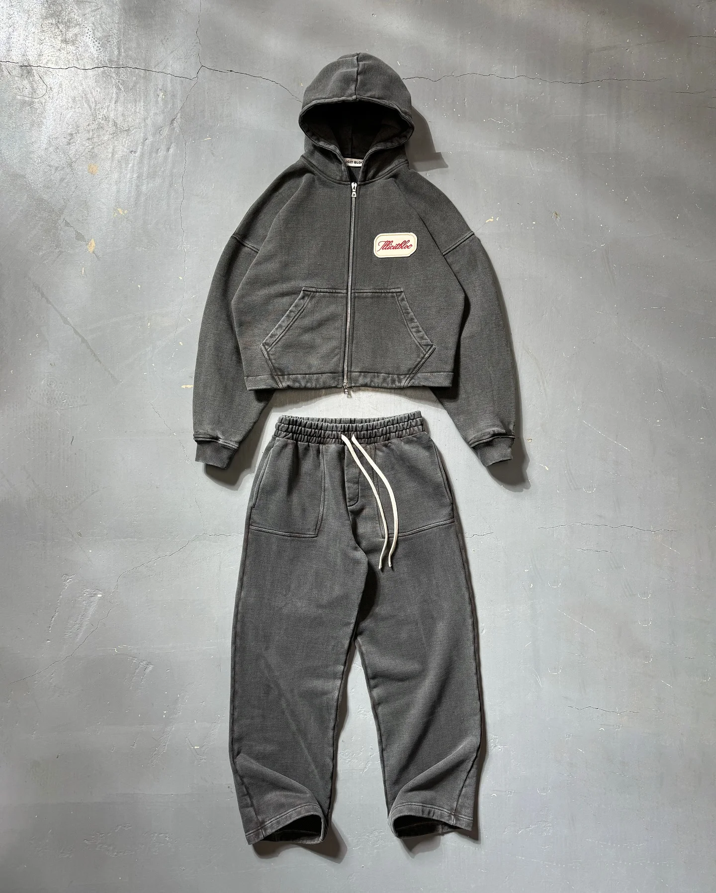 Casual Fashion Suit Korean Solid Color Oversized Sweatshirt Male Joker Two-Piece Harajuku Slacks Jogging Pants Sportswear Female 4