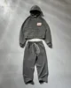 Casual Fashion Suit Korean Solid Color Oversized Sweatshirt Male Joker Two-Piece Harajuku Slacks Jogging Pants Sportswear Female 4