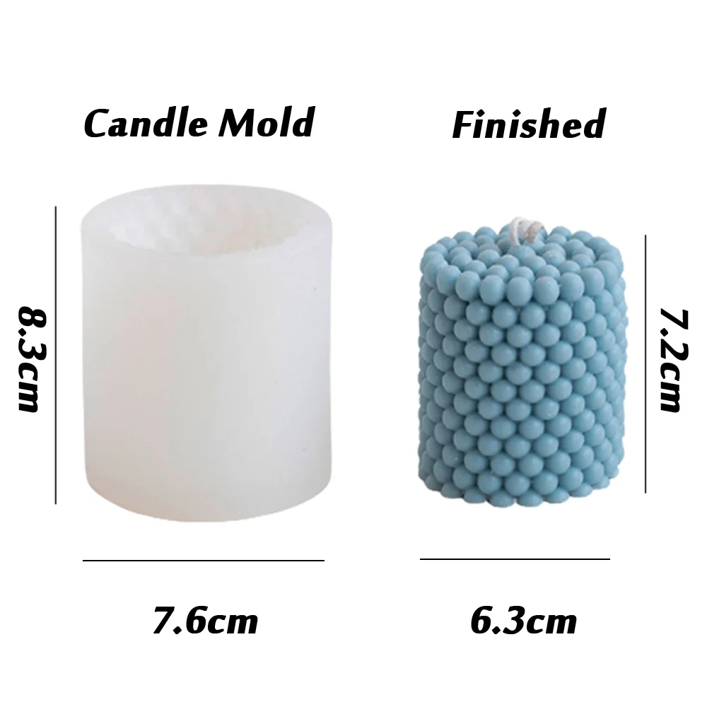 Bubble Pillar Candle Mold, Geometric Cube Silicone Mold jindeal inc