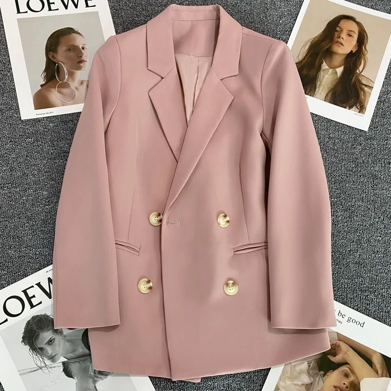 

Female jackets 2023 Spring And Autumn New Suit Jacket Female Casual And Relaxed Fashion Temperament On Thin Lining Blazer Green