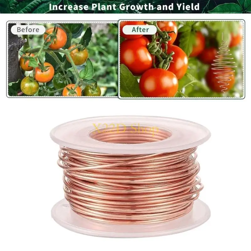X22D 20m Electroculture Gardening Wire for Vegetable Growth Air Plant Holder Flexible Vegetable Growing Wire