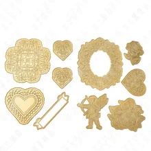 Hot Sale New Metal Cutting Dies Cupid's Arrow Love Flower Cut Die Diy Scrapbook Photo Album Decorate Emboss Craft Reusable Molds