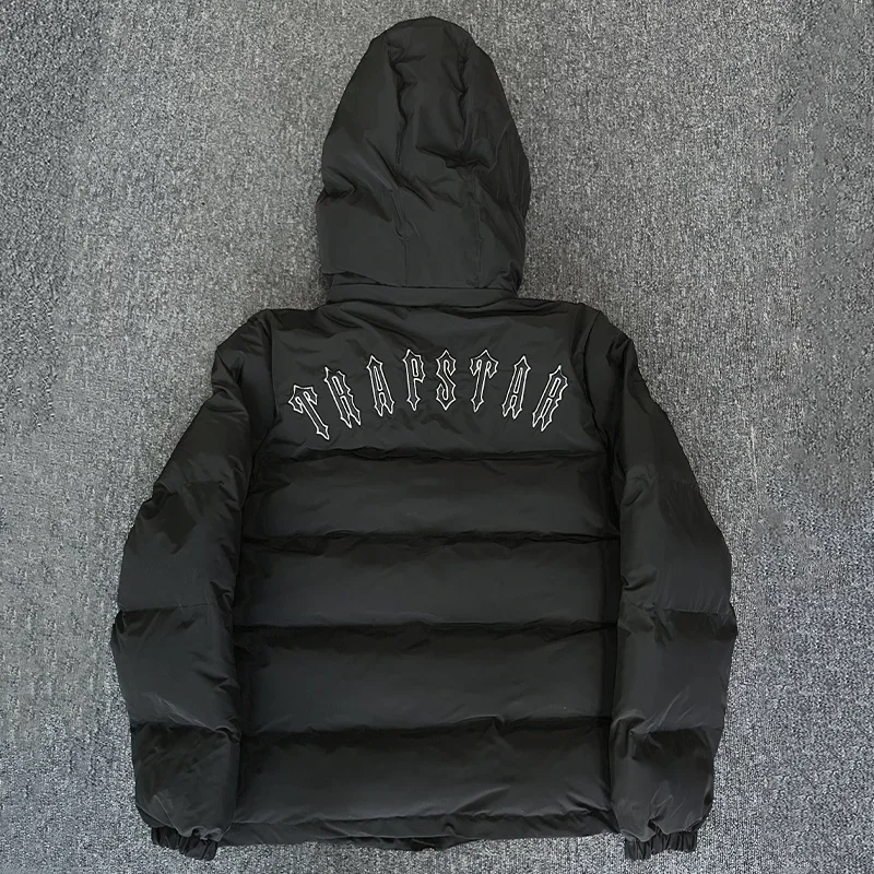 Brand Hooded Jacket y2k Harajuku Hip Hop Street Men's Winter Outdoor Windproof Warm Sports Down Coat Black [Clearout Sale] 6