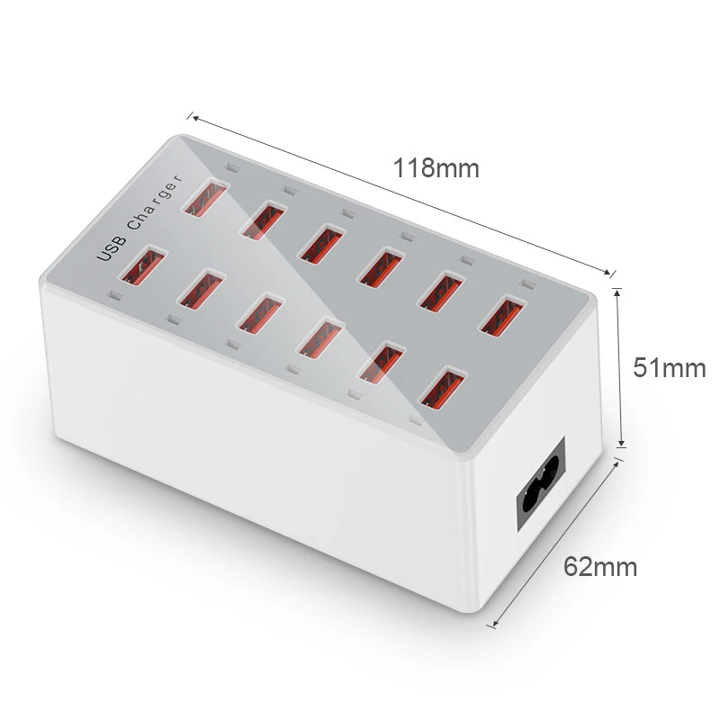 

Зарядная док-станция с 12 USB-портами для нескольких устройств