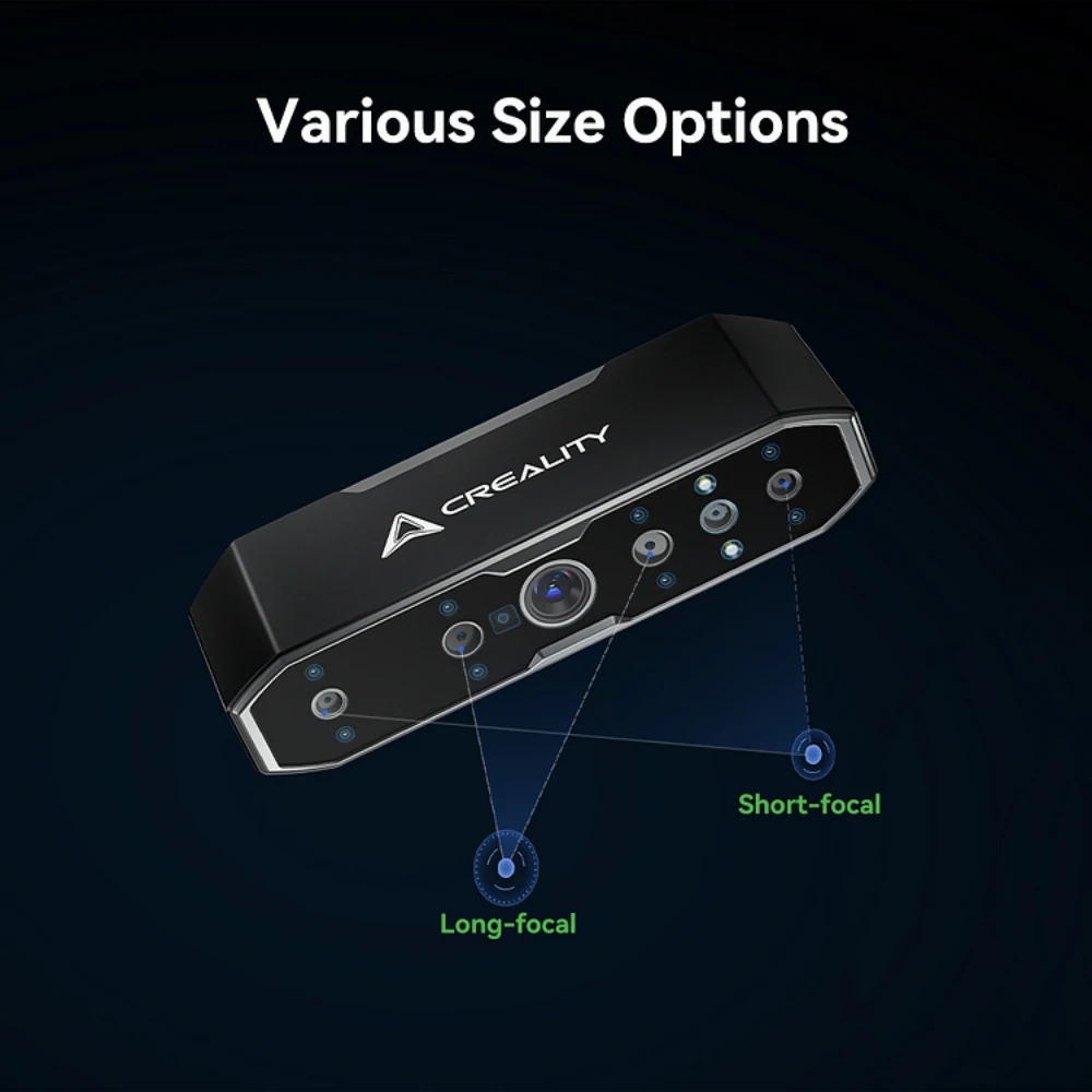 Creality 공식 3D 스캐너, CR-Scan 수달 업그레이드 처리, 0.02mm 정확도, 흔들림 방지 스캐닝, 4 렌즈 스테레오 비전