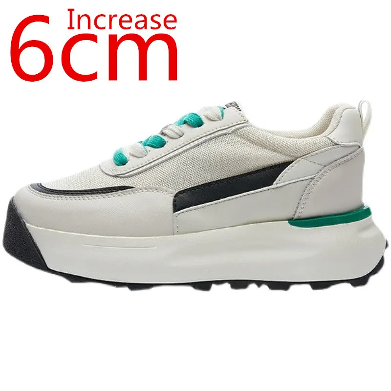 

Spring/Autumn New Sports White Shoes for Women Shoes Increased 6cm Thick Soles and High Ins Fashion Dad Shoes for Women Sneakers