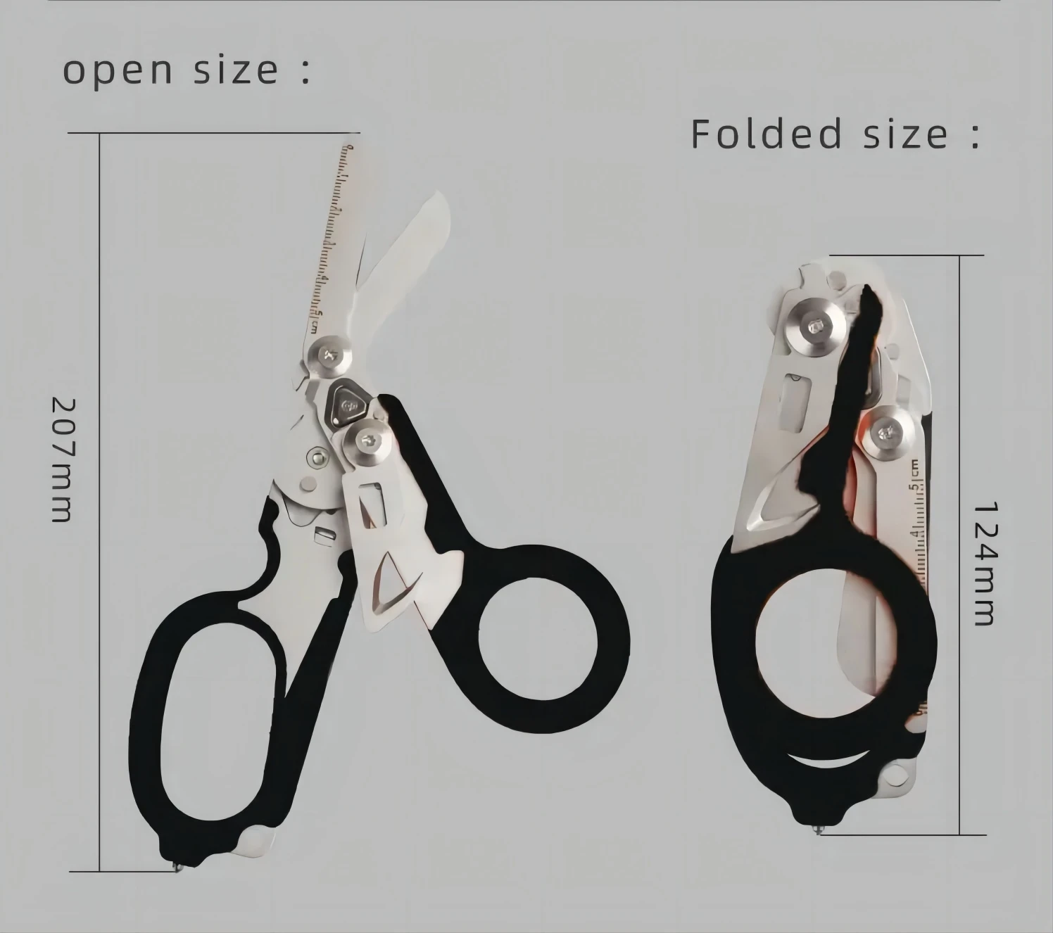 Multifunction Mini Portable Emergency Raptors Shears Tactical Folding Scissors Outdoor Survival Tool