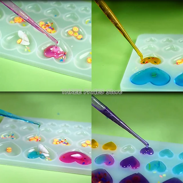 에폭시 수지, 보석, 실리콘 금형 제작을 위한 일회용 플라스틱 피펫