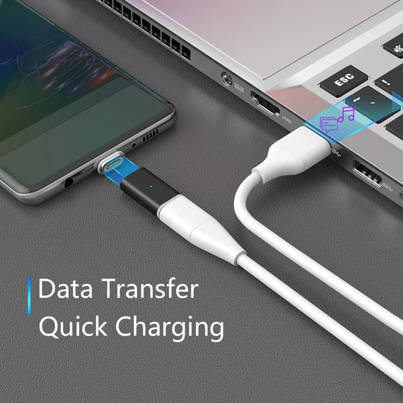 Type-C Magnetic Adapter For Samsung S24 Realme 13 Pro Xiaomi Redmi Pad SE OnePlus Pad 2 vivo T3 Lite Cubot X90 Micro Charger