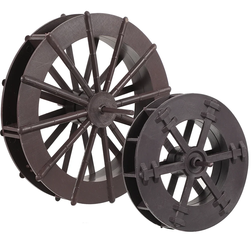 

Waterfall Fountain Wheel 2Pcs Feng Shui Wheel Mini Windmill Waterwheel Ornament Micro Landscape Fairy Garden Potted Plant