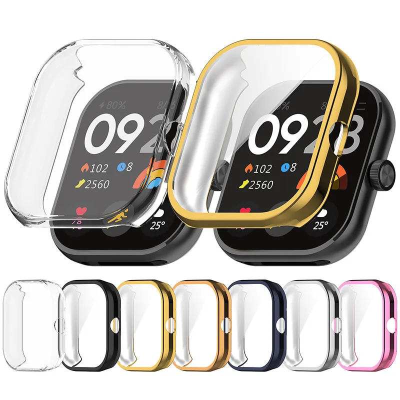 Silicone Strap and Protective Case for Smartwatch with Screen Protector