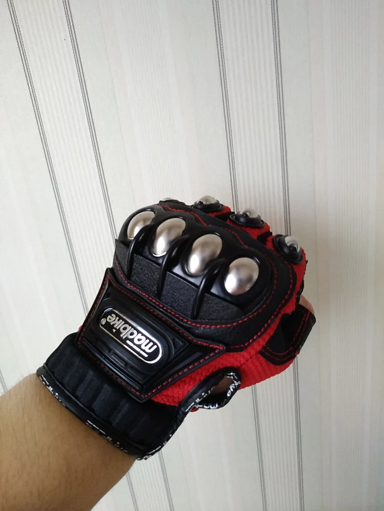 Tactical Gloves Steel Safety Outdoor Cycling Equipment Brass Knuckle Motorcycle Powersports Racing Bicycle Self Defence For Man 4