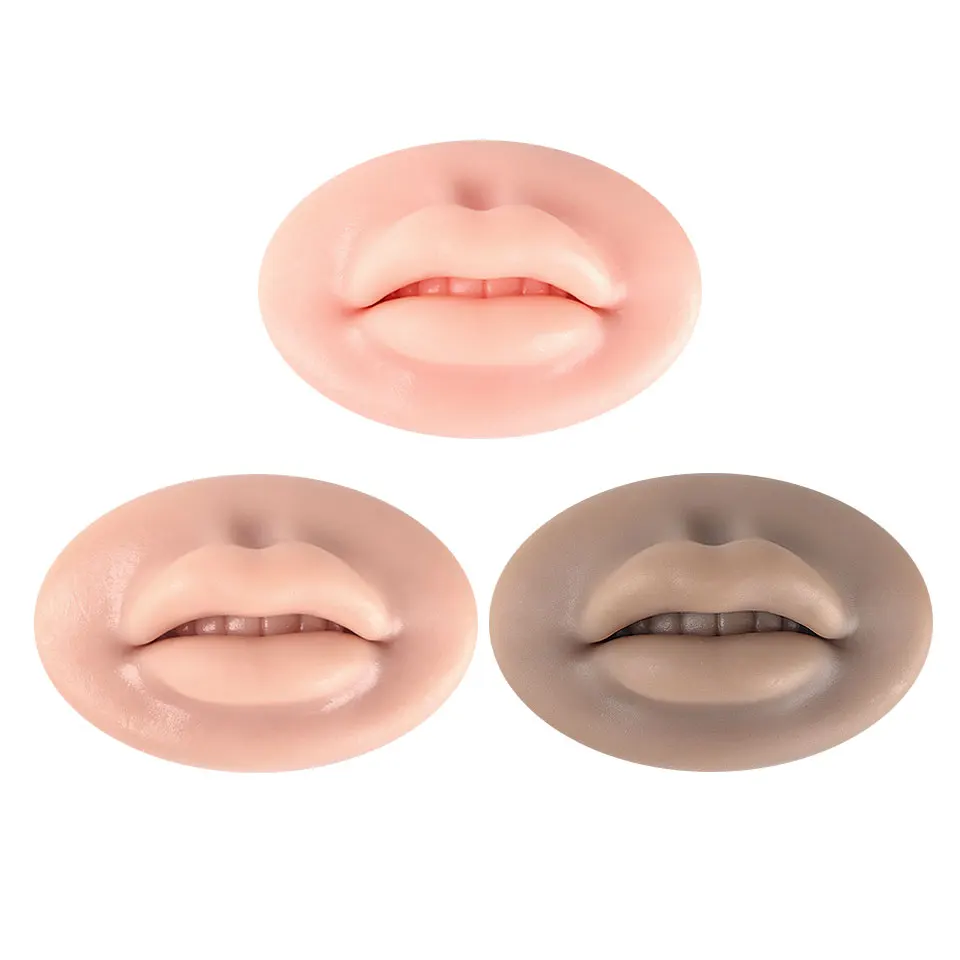 3D Silicone Permanent Makeup Tattoo Training Practice Fake Skin Eye Lips Eyebrow Face For Microblading Tattoo Machine Beginner