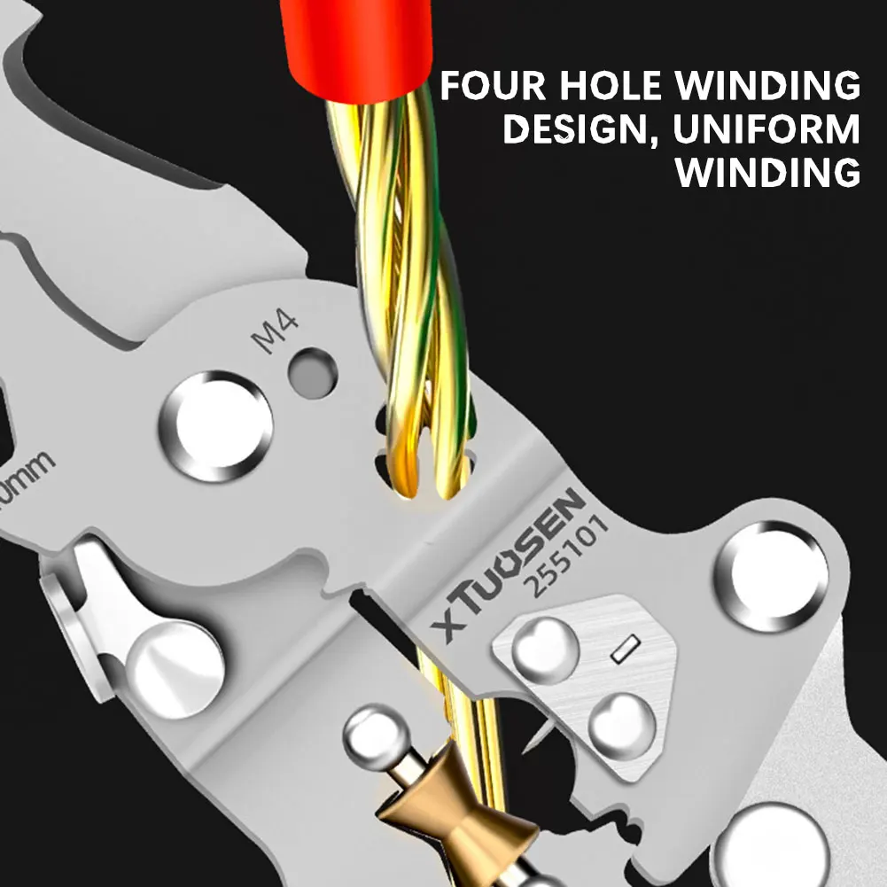 Multi-function Wire Stripping Plier Foldable Voltage Testing Cable Cutter for Cutting Stripping Crimping Wires Electrician Plier