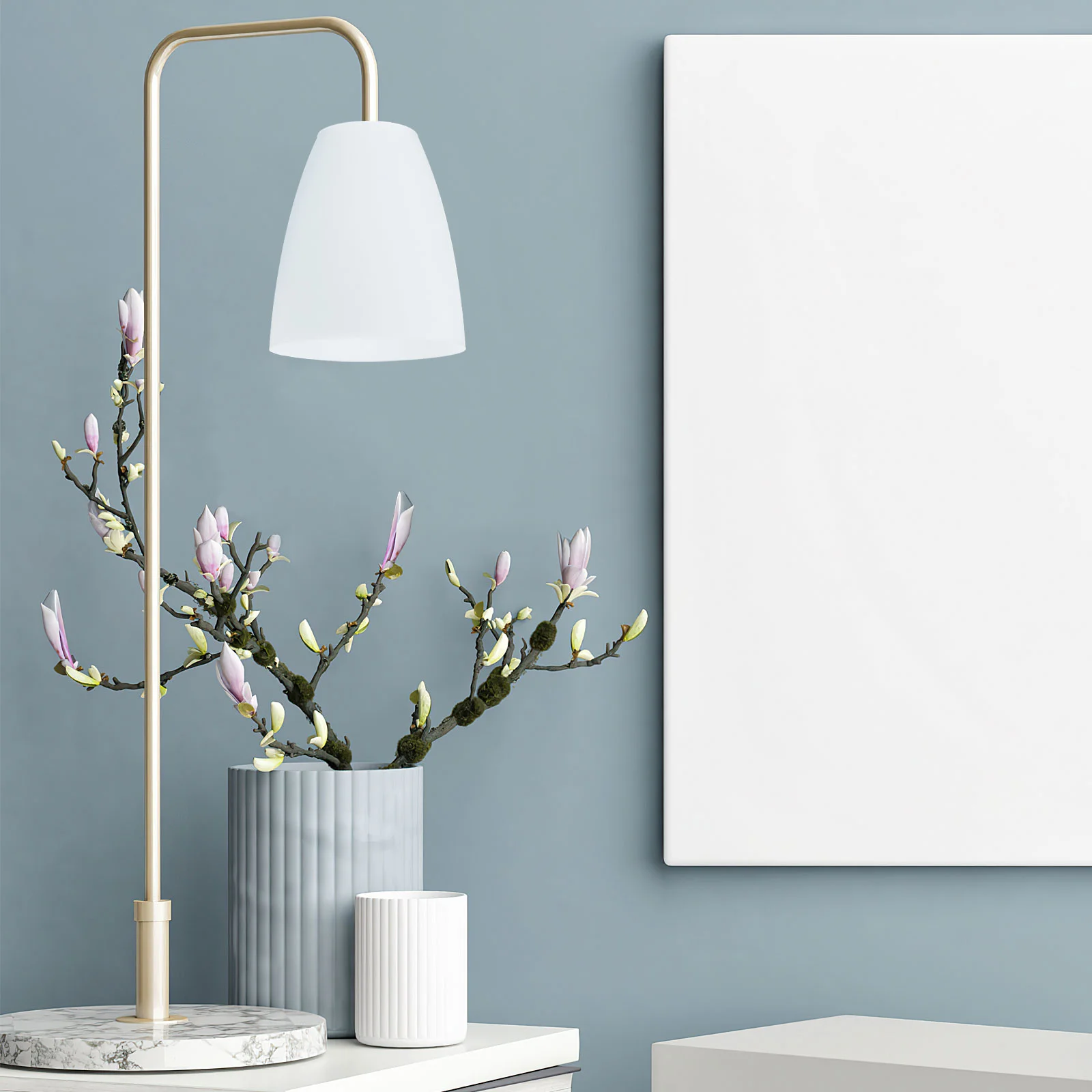 Paralume A Tamburo Blu 11,7x10 Cm | 2 Pezzi Con Foro 42 Mm | Per Lampade Da Tavolo E Parete