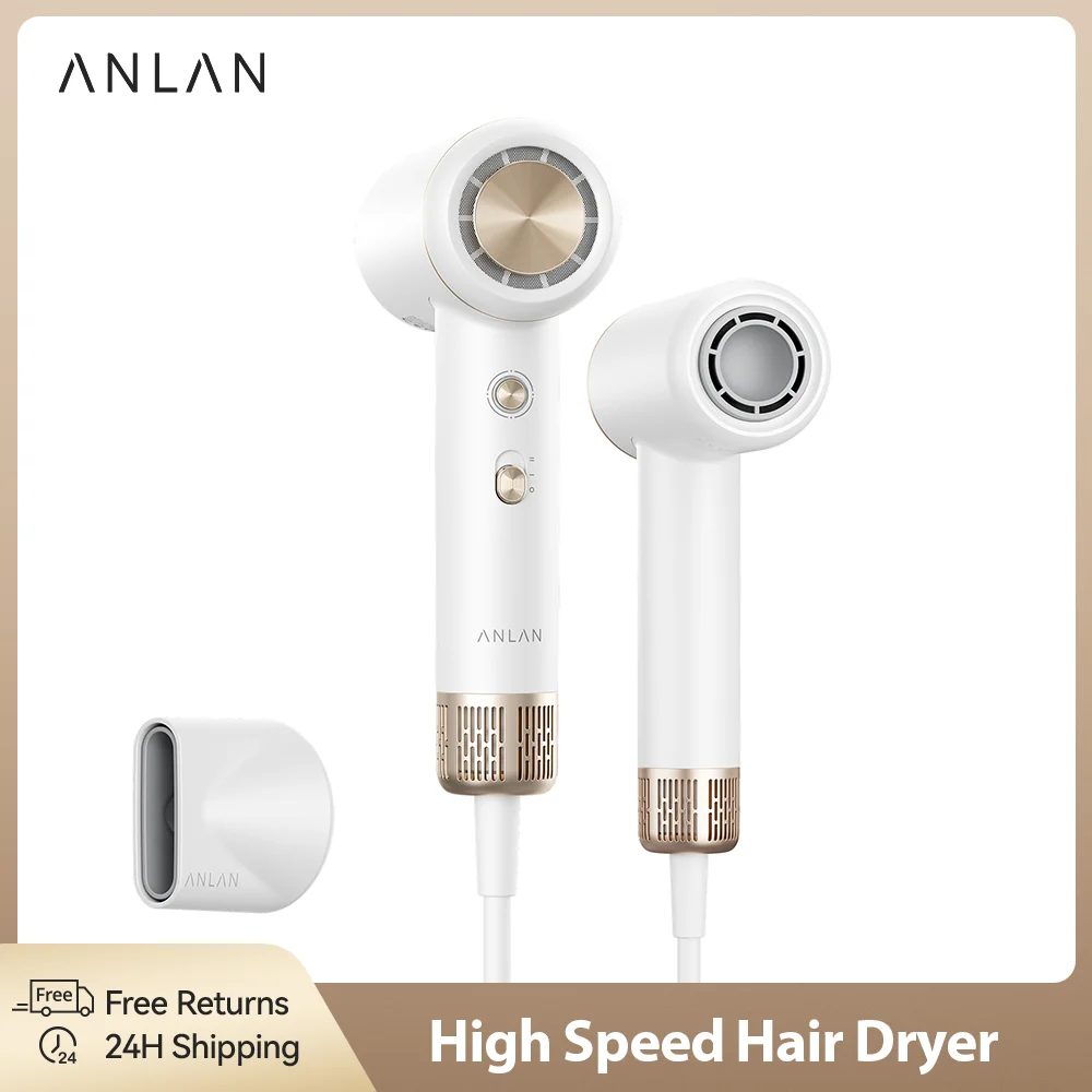 Hair Dryer ANLAN High Speed Hair Dryer SE 200 Million Negative Ions Care Hair 110,000 Rpm Quick Drying Ultralight Professional Dryer