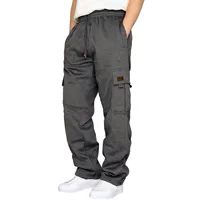 Men's Cargo Pants Mens Casual Multi Pockets Military Tactical Pants Men Outwear Straight Winter Pants Trousers Fleece Sweatpants - Image 3