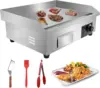 Electric Countertop Griddle Stainless Steel BBQ Flat Top Grill Hot Plate, Adjustable Thermostatic Control 122°F-572°F, Stainless 1