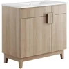 Miles Vanity, White Walnut bathroom sink cabinet 4