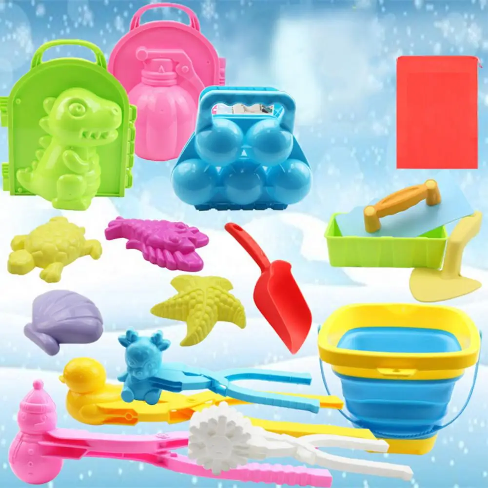 

1 Set Creative Snowball Mold Quick Release Snowball Making Tool Multi-shapes Winter Kids Adults Snowball Maker Toy Kit Playing